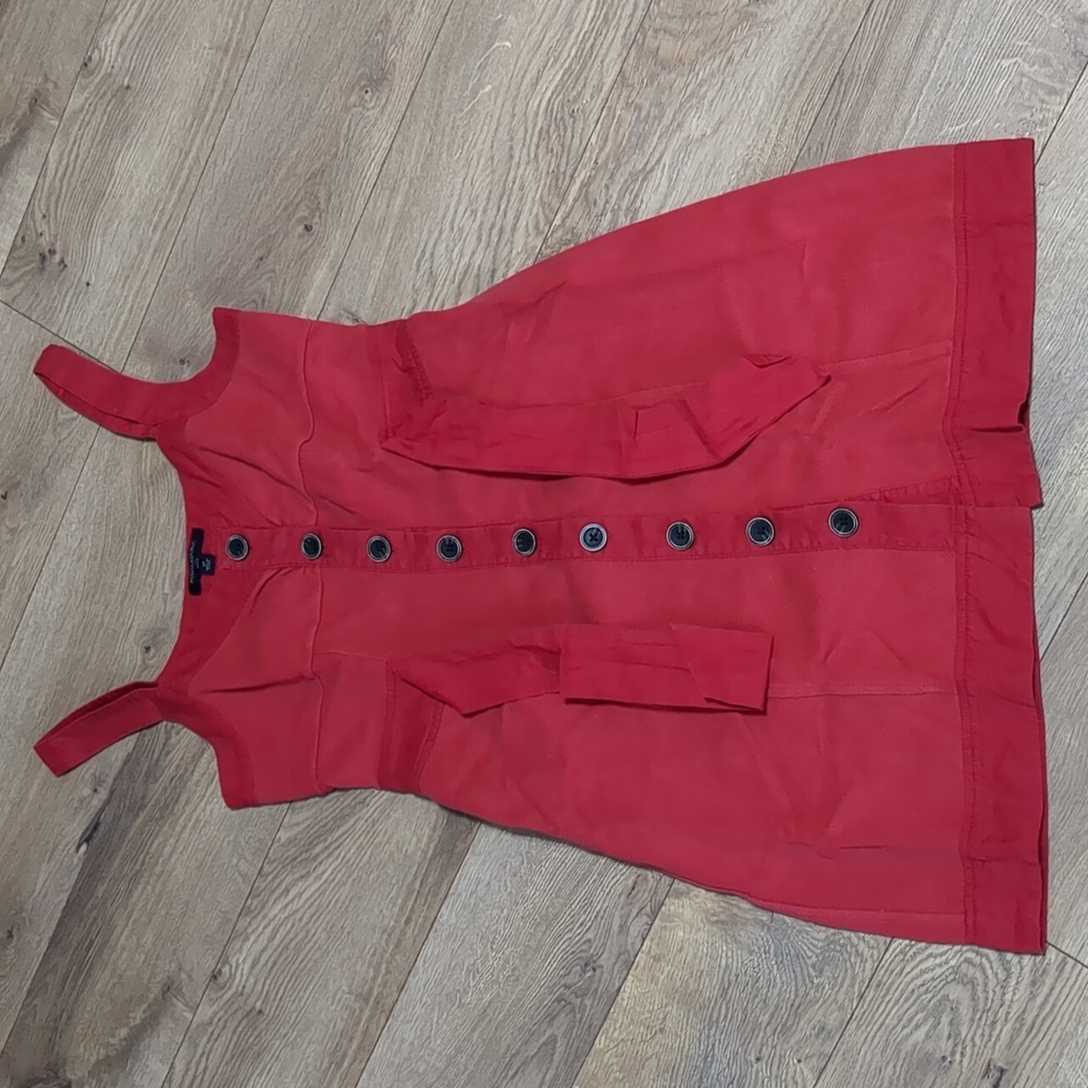 Banana Republic Cotton red midi Dress women's size 6 - Picture 5 of 11